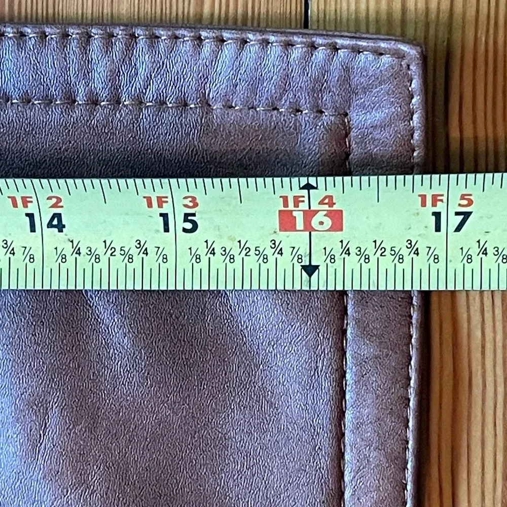 Brown Leather Look Pillow Cover 17.5x17.5 Square Zippered Fits 16x16 Insert
